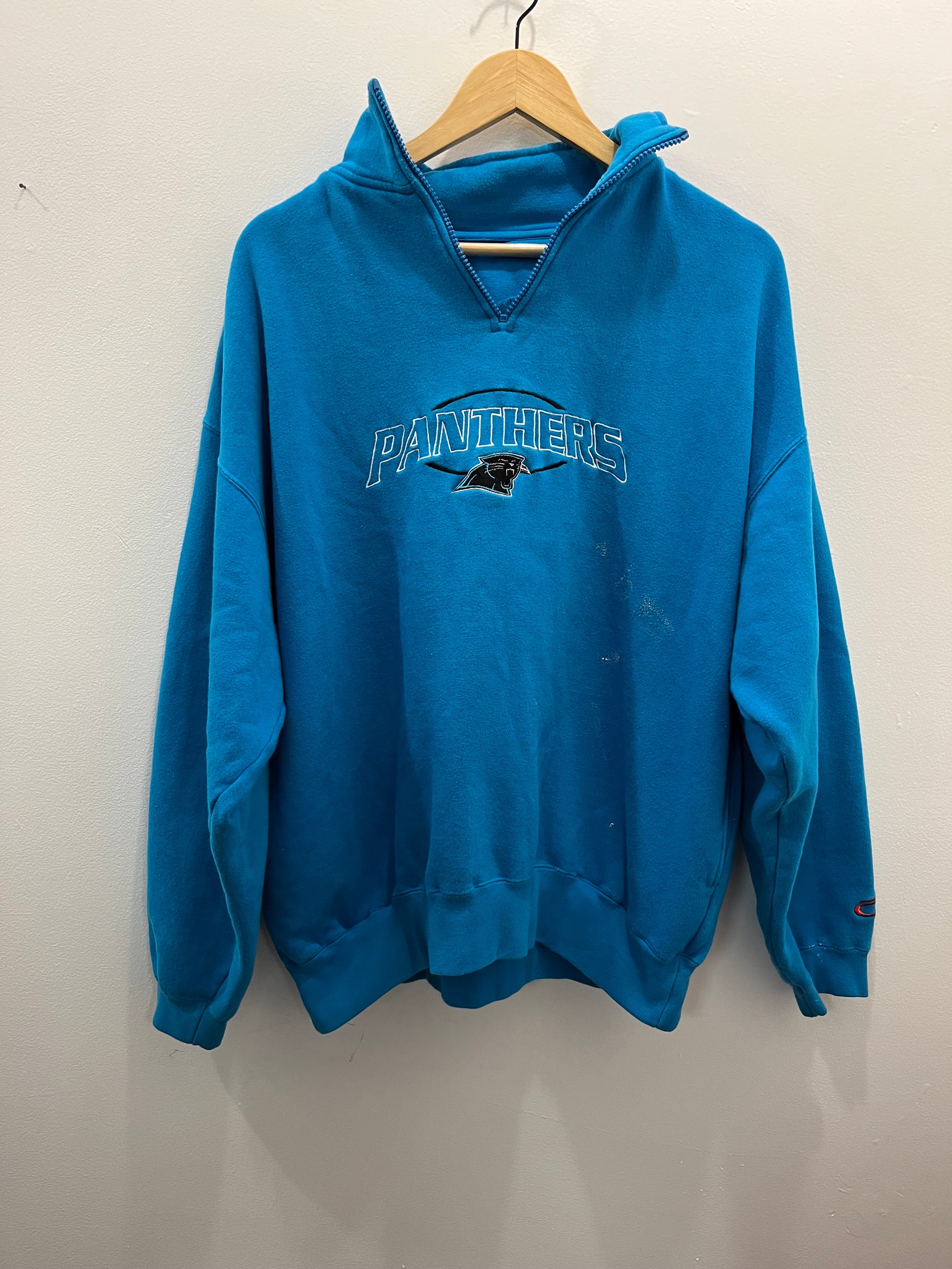 Carolina Panthers Tommy Hilfiger Anorak Hoodie Quarter-Zip Jacket